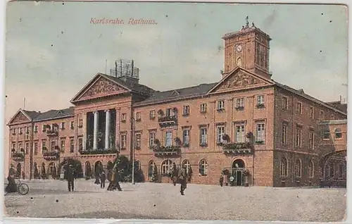 60306 Ak Karlsruhe Hôtel de ville 1912