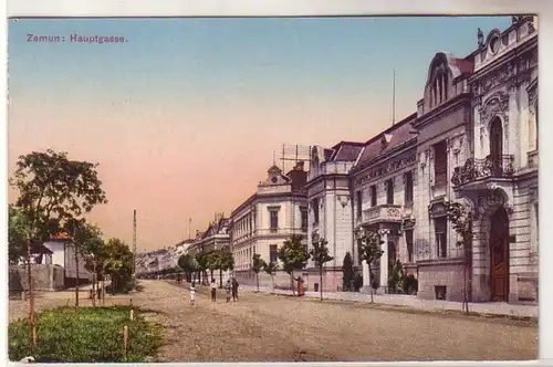 60224 Feldpost Ak Zemun en Serbie Hauptgasse 1915