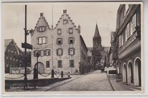 60160 Ak Oppenheim am Rhein Marktplatz 1939