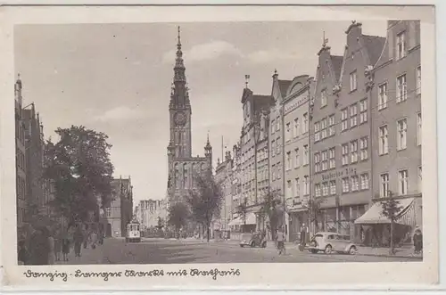60157 Ak Gdansk Langer Marché avec hôtel de ville vers 1940