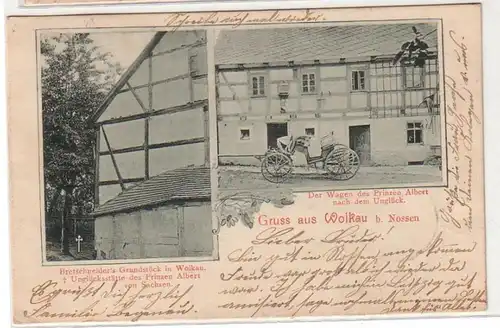60144 Mehrbild Ak Gruß aus Wölkau bei Nossen 1907