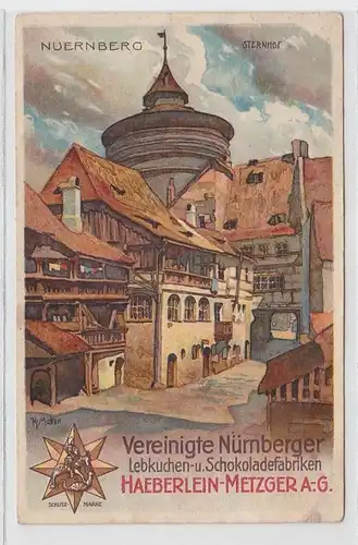 60136 Reklame Ak Nürnberger Lebkuchen-& Schokoladenfabriken Häberlein Metzger AG