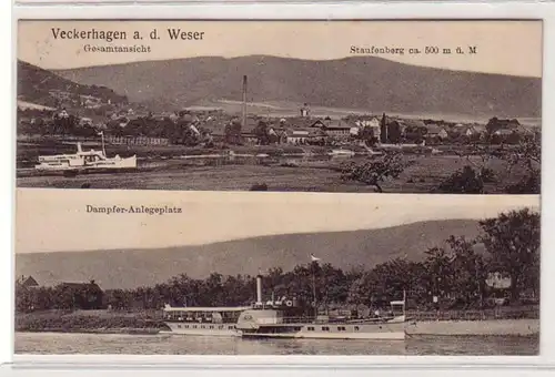 60131 Multi-image Ak Veckerhagen sur la Weser 1913