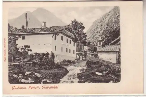 60124 Ak Stubaithal in Tirol Gasthaus Ranalt vers 1900