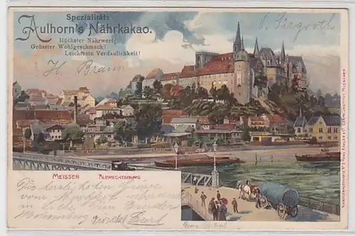 60081 Petzold & Aulhorn A.G. Reklame Ak Meissen Albrechtsburg 1900
