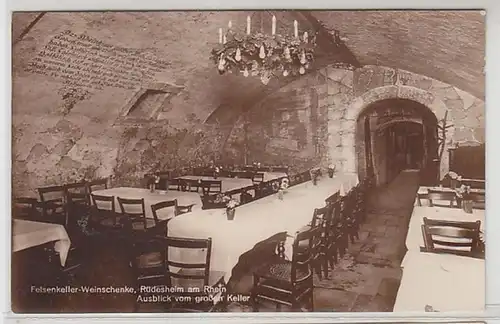 60053 Ak Caves rocheuses Weinschenke Rüdesheim am Rhein 1929