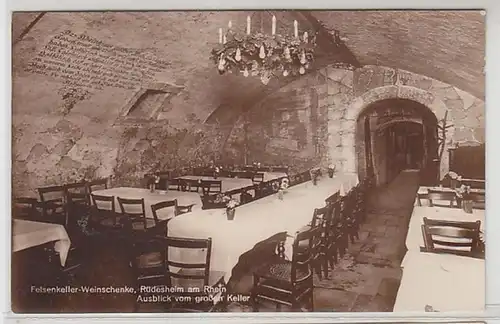 60053 Ak Felsenkeller Weinschenke Rüdesheim am Rhein 1929