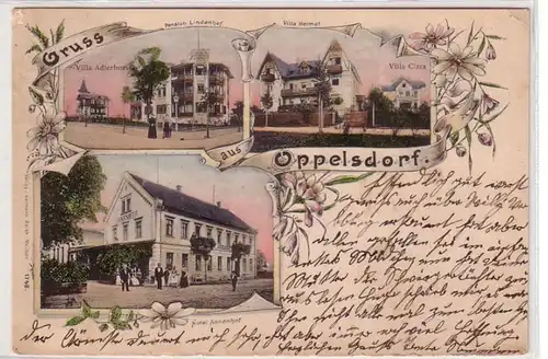 60039 Multi-image Ak Salutation de Opelsdorf Schlesien 1909