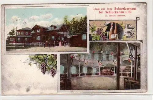 60036 Ak Salutation de la Maison Suisse chez Goodenau en Bohême 1911
