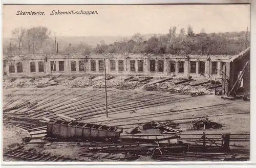 60023 Feldpost Ak Skerniewice en Pologne Locomotives 1915