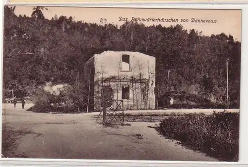 59989 Ak Das Bahnwärterhäuschen von Dannevoux Lothringen 1916