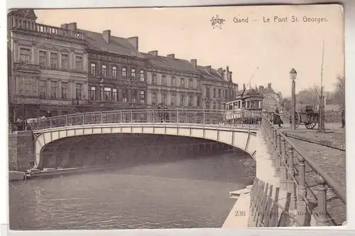 59974 Feldpost Ak Gand Belgien le Pont St. Georges 1916
