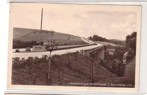 59972 Ak Autobahnbrücke Frankenhausen bei Crimmitschau 1943