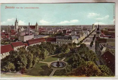 59938 Ak Dessau Totalansicht von der Johanniskirche um 1920