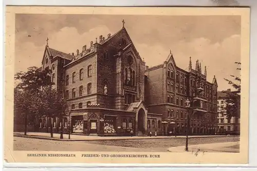 59924 Ak Berliner Missionshaus Frieden- und Georgenkirchstraßen Ecke 1914