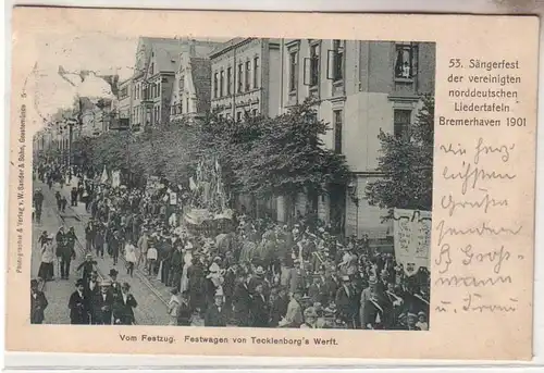 59920 Ak 53. Fête des chanteurs Table des chansons Bremerhaven 1901