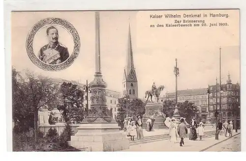 59897 Ak Kaiser Wilhelm Monument à Hambourg 1903