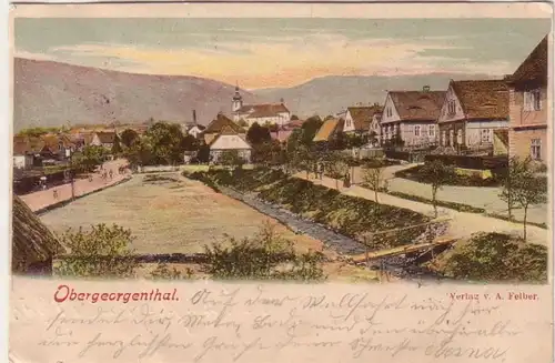 59891 Ak Obergeorgenthal en Bohême Vue totale vers 1900