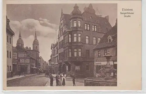 59888 Ak Eisleben Sangerhäuser Strasse mit Geschäften 1930