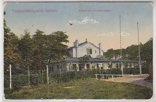 59877 Feldpost Ak Truppen Übungsplatz Zeithain Cantine im Infanterie Lager 1918