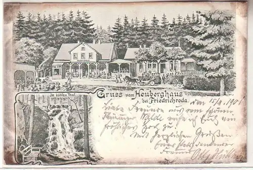 59875 Mehrbild Ak Gruß vom Heuberghaus bei Friedrichroda 1901