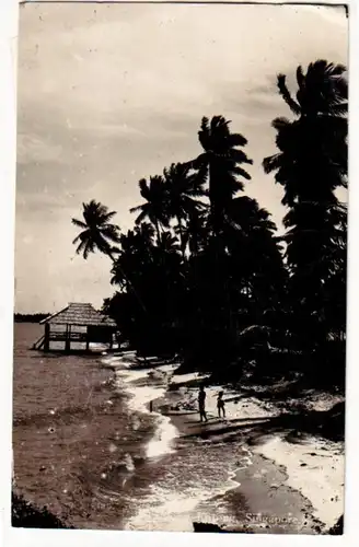 59859 Photo Ak Singapore Sarawak plage 1935