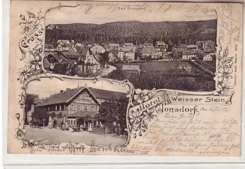 59841 Multi-image Ak Salutation de Jonsdorf Hotel Weisser Stein 1902