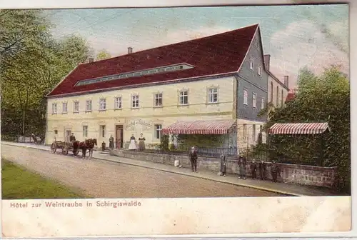 59799 Ak Hotel zur Weintraube in Schirgiswalde 1917