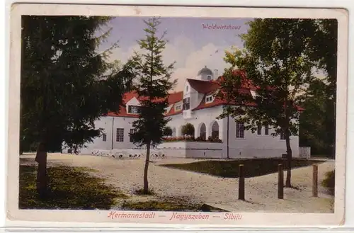 59790 Ak Hermannstadt Nagyszeben Sibiu Waldwirtshaus 1919