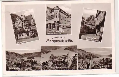 59785 Multi-image Ak Salutation de Bacharach sur le Rhin 1962