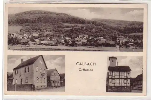 59776 Mehrbild Ak Calbach O. Hessen Gasthaus und Handlung um 1960