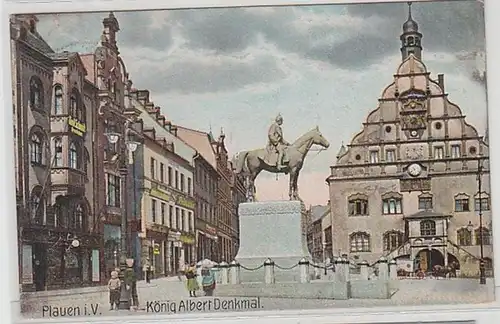 59772 Ak Plauen im Vogtland König Albert Denkmal 1907