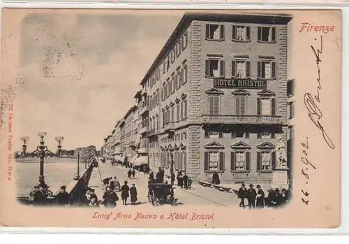 59771 Ak Firenze Florence Lung Arno Nuovo e Hotel Bristol 1902