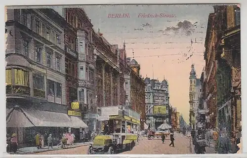 59759 Ak Berlin Friedrich Strasse avec trafic 1912