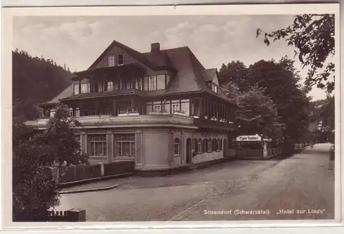 59736 Ak Sitzendorf (Nwarzatal) Hôtel zum Linde vers 1940