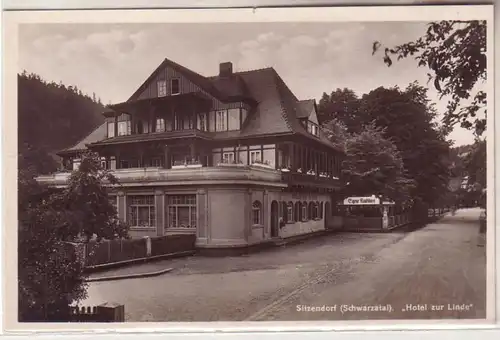 59736 Ak Sitzendorf (Schwarzatal) Hotel zur Linde um 1940