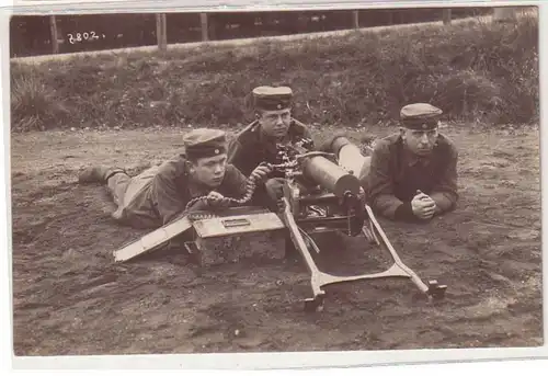 59718 Photo Ak Machine à fusil Division dans la 1ère guerre mondiale vers 1915
