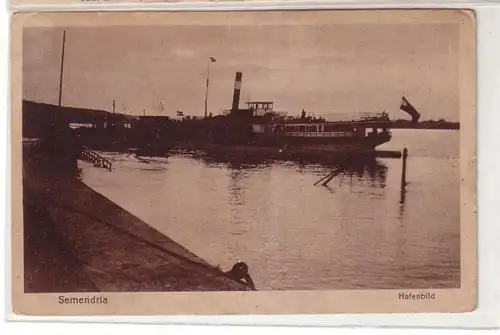 59713 Feldpost Ak Semendria Serbie port port d'image 1916