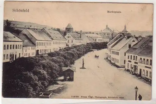 59698 Ak Schönfeld in Böhmen Marktplatz um 1910