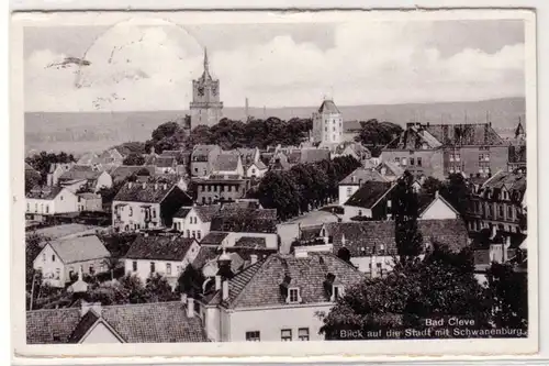 59686 Ak Bad Cleve Kleve Blick auf die Stadt mit Schwanenburg 1939