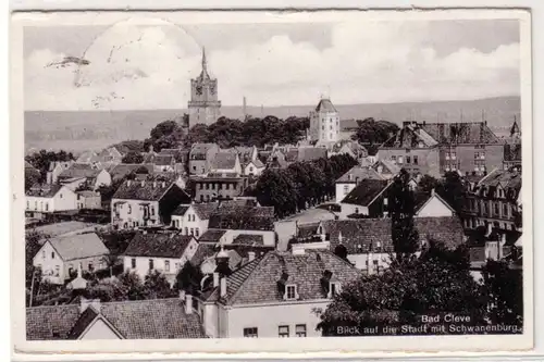 59686 Ak Bad Cleve Kleve Vue sur la ville avec Cwanenburg 1939