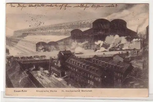 59685 Ak Essen Ruhr Krupp'sche Werke garage mécanique 1915