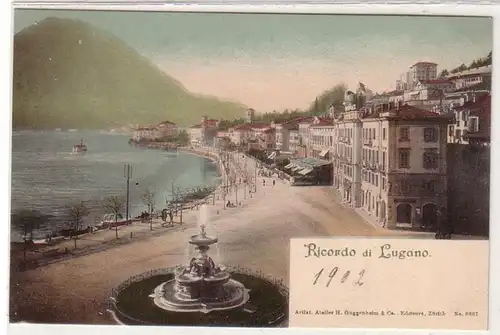 59663 Ak Ricordo di Lugano Schweiz 1902