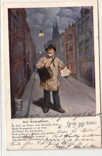 59644 Ak Salutation de Cologne ! "Le colporteur" 1904