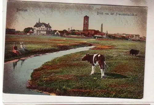 59605 Ak Borkum Blick von der Franzosenschanze um 1910