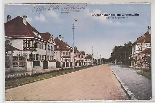 59601 Feldpost Ak Truppenübungsplatz Grafenwöhr östliche Lagerstrasse 1918