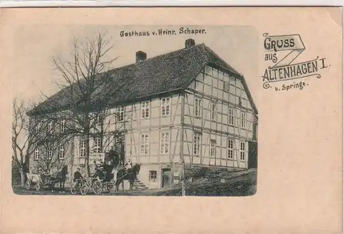 59583 Ak Gruß aus Altenhagen I. bei Springe Gasthaus um 1900