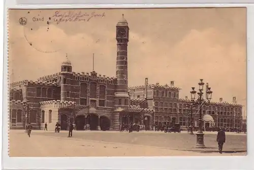 59564 Feldpost Ak Gand Belgien la Gare St. Pierre Bahnhof 1915