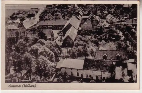 59553 Ak Annarode (Südharz) Totalansicht mit Gasthof zu den 3 Linden um 1940
