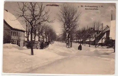 59541 Ak St. Andreasberg im Harz Schützenstrasse im Winter 1926